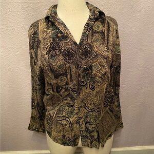 Paisley print vintage blouse